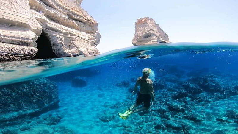 Adventurous Boat Tour to Kleftiko & Sykia Caves - Entering Sykia Cave by water