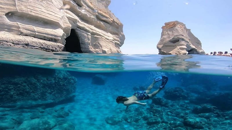 Adventurous Boat Tour to Kleftiko & Sykia Caves - Starting in Adamas and heading west