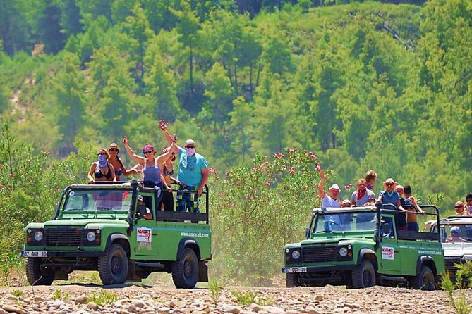 Alanya Jeep Safari with Dim River Lunch and Dim Cave - Open jeeps and the climb into the Taurus Mountains