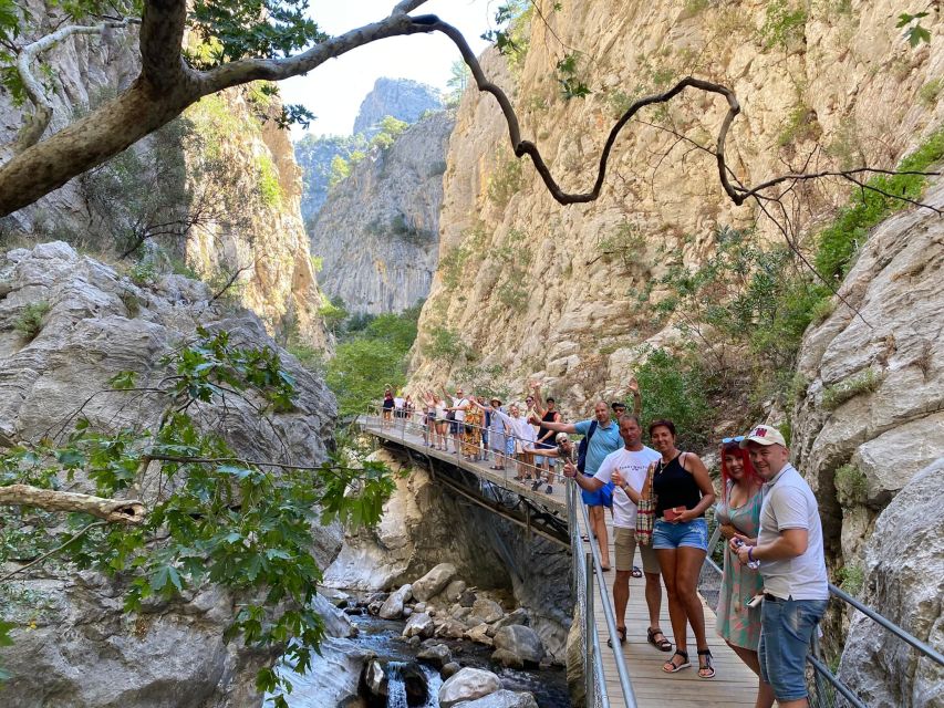 Alanya: Sapadere Canyon Waterfalls & Dwarfs Cave Tour - Hercules Bridge and cool river water