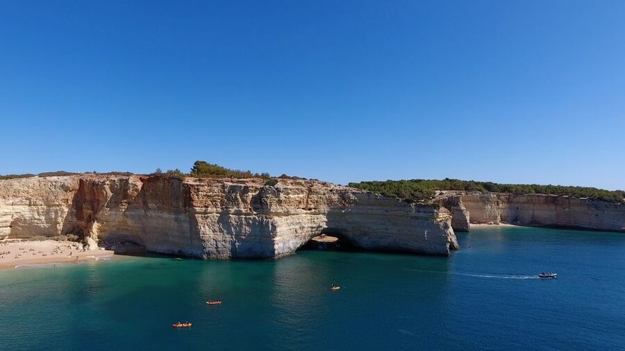 Albufeira: Coastline and Benagil Caves Tour by Catamaran - What the catamaran feels like onboard
