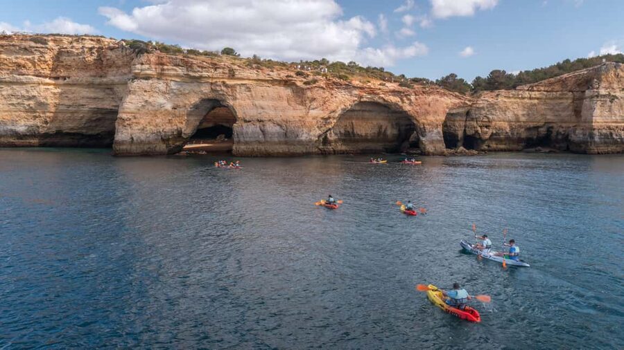 Albufeira Marina: Benagil Cave to Marinha Beach Kayak Tour - Guides who keep the experience friendly