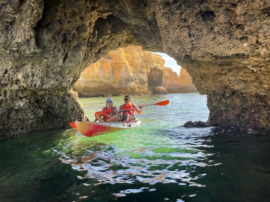 Albufeira: Secret Caves & Beaches Kayak Tour with Swim Stop - How hard is the kayaking?