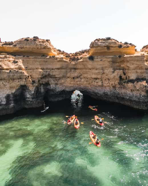 Albufeira: Secret Caves & Beaches Kayak Tour with Swim Stop - Paddling the cliffs and small caves