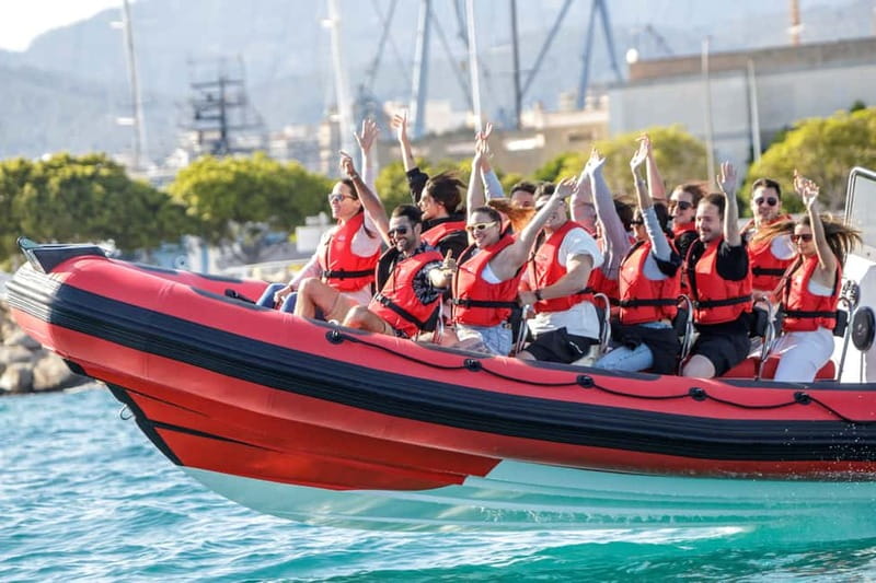 Alcudia: Sightseeing, Sea Caves & Snorkel Speedboat Tour - Coll Baix: the first real swim stop