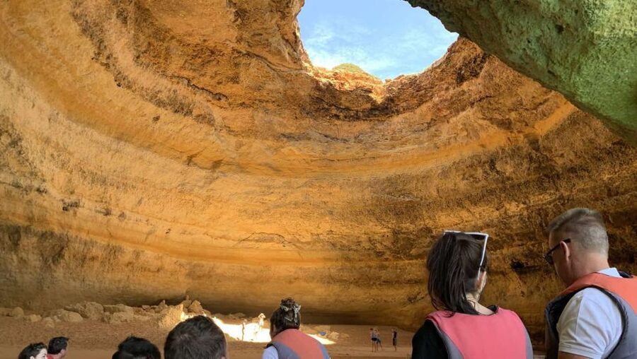 Algarve: Benagil Caves Open Speedboat Tour - Entering Benagil Cave when the sea allows