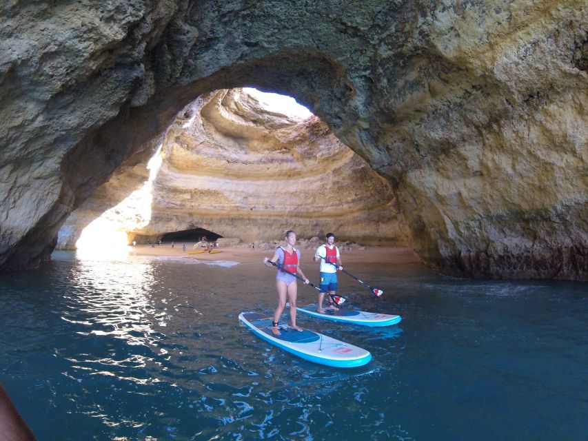 Algarve: Benagil Caves SUP Tour since 2016 - Entering Benagil Cave by SUP