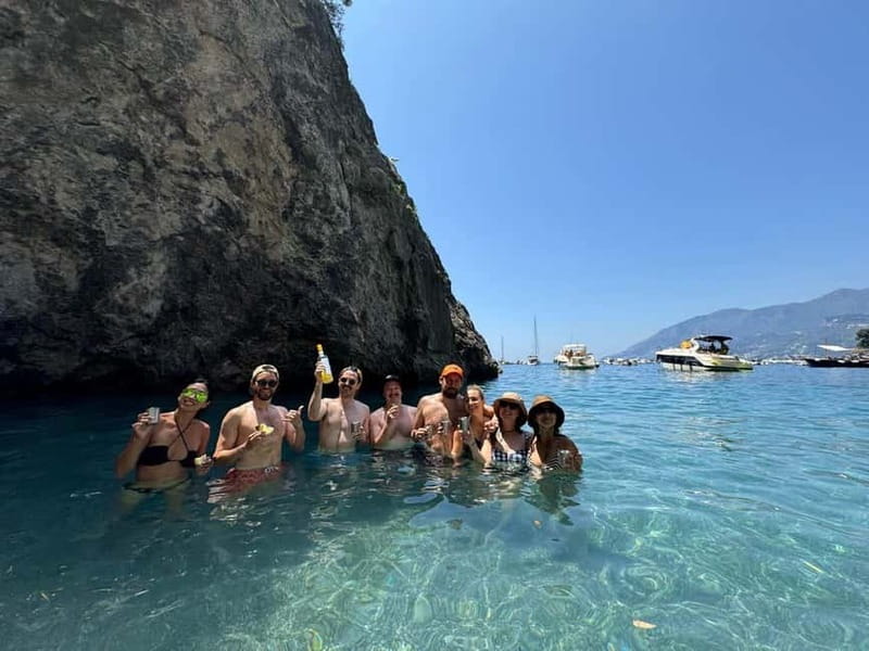 Amalfi: Kayak-Snorkel to Pandora Cave, Hidden Beach & Drinks - Dead Horse Beach: swimming, snorkeling, and a lemon spritz