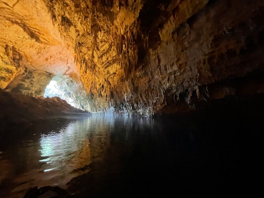 Argostoli: Melissani Lake, Drogarati Cave, and Myrtos Beach - Melissani Lake and the short boat ride