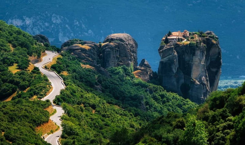 Athens: 2-Day Meteora Monasteries/Caves Tour and Hotel Stay - The afternoon route: caves, churches, and sunset
