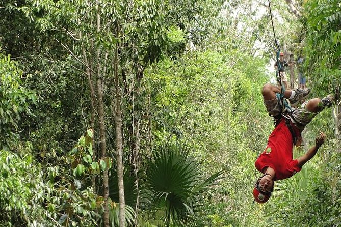 ATV Adventure, Interactive Bridges, Ziplines, Cenote and Lunch - Cooling off at Cenote Verde Lucero