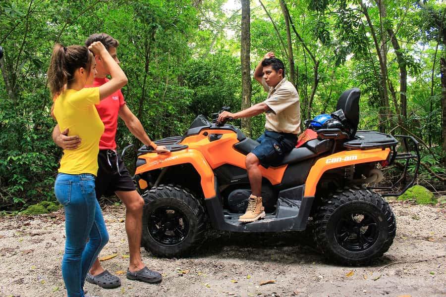 ATV Adventure to Jade Cavern Double - Riding through El Cedral and Cozumel’s jungle trails