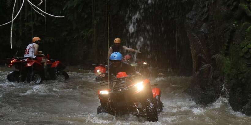 Bali: ATV Gorilla Cave, Ubud Monkey Forest, & Waterfall Tour - A Bali day built around mud, monkeys, and water