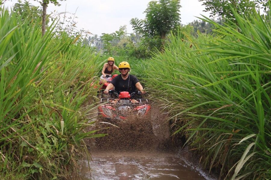 Bali: ATV Gorilla Cave, Ubud Monkey Forest, & Waterfall Tour - Tegenungan Waterfall and the final swim