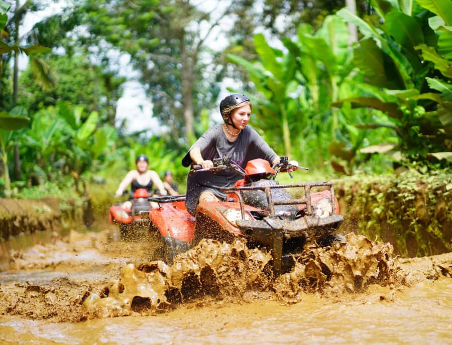 Bali: Gorilla Cave Quad Bike Tour & Cretya Infinity Pool - The route from Abiansila Adventures to Gorilla Cave