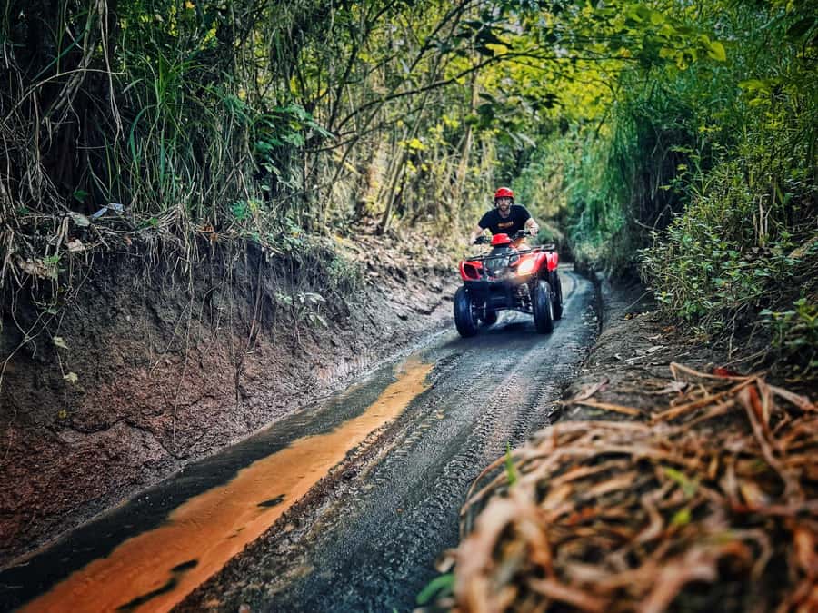 Bali: Ubud Gorilla Cave Track ATV & Waterfall Tour with Meal - The 1.5-hour ATV route through Bali’s backcountry