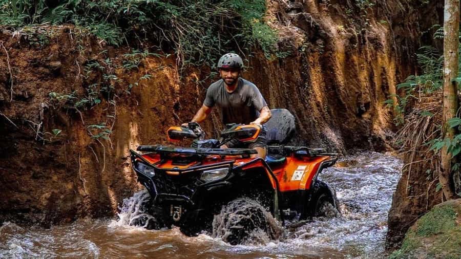 Bali: Waterfall Gorilla Cave ATV & Ubud Rafting Trip & Lunch - What to pack for a wet and muddy day