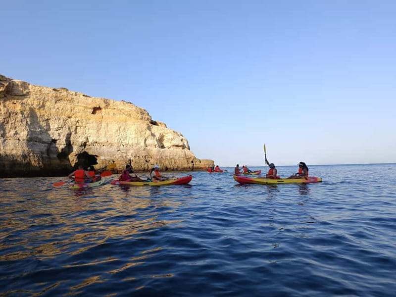 Benagil: Cave and Sea Caves Guided Kayak Tour - Paddling toward Benagil Cave
