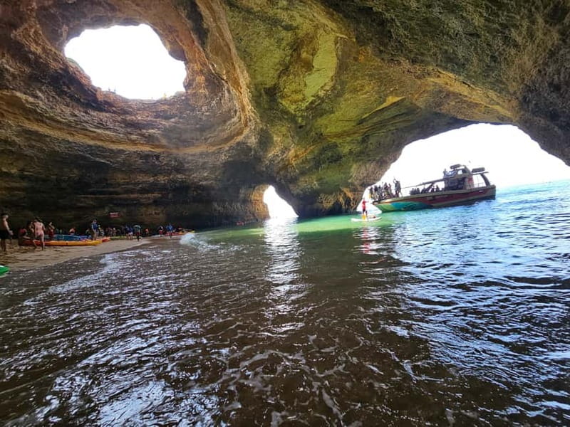 Benagil Cave: Guided Kayak Tour with Caves and Cliffs - Paddling out from Benagil Beach