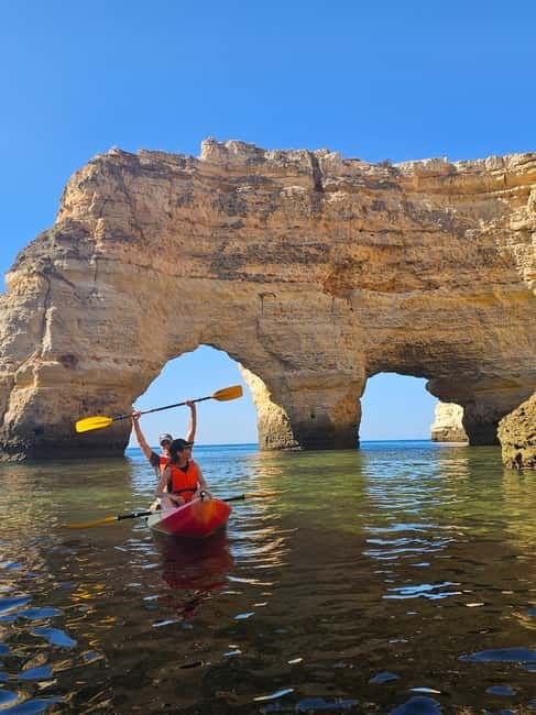 Benagil Cave: Guided Kayak Tour with Caves and Cliffs - Entering Benagil Cave from the sea