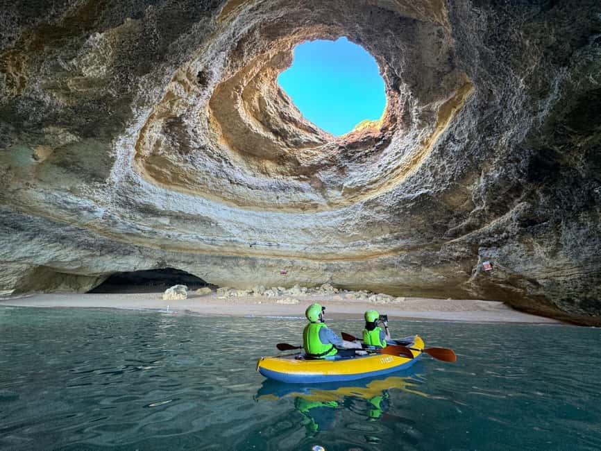 Benagil Caves: small group Kayaking Tour with a Local Guide - Paddling toward Algar de Benagil