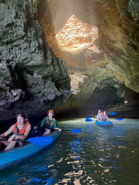 Benagil: Guided Kayak Tour inside caves and Praia da Marinha - Entering the famous Benagil Sea Cave