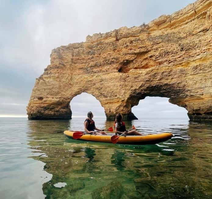Benagil: Guided Kayak Tour inside caves and Praia da Marinha - Getting ready for two hours on the sea