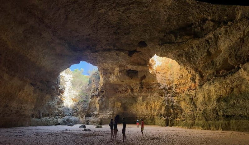 Benagil Kayak Tour: Explore Secret Caves with Licensed Guide - The first caves and the ride toward Marinha