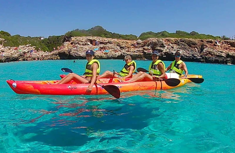 Binibèquer: Kayaking, Caves and Snorkeling Adventure - Paddling toward sa cova d’es Pont