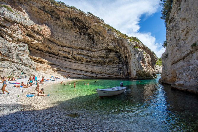Blue Cave and Hvar Boat Tour: Small-Group from Split or Brac - Stiniva Cove: beautiful, brief, and often viewed from offshore