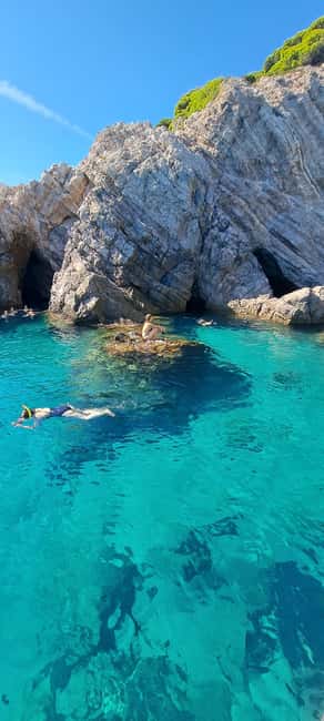 Blue Cave-Green caves-Lopud Sandy beach - tour with drink - Taking the long stop at Šunj Beach