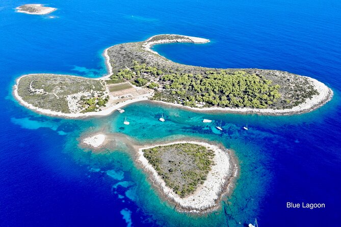 Blue cave, Mamma Mia and Hvar, 5 islands speedboat tour - Passing Srebrena, the Mamma Mia beach
