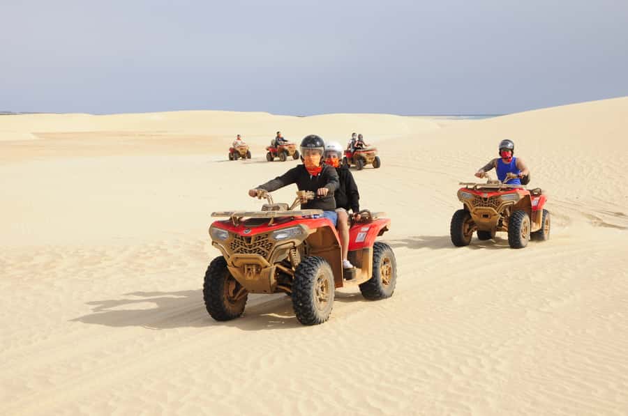 Boa Vista: Off-Road Quad Bike to Santa Monica & Caves - Riding through Morro de Areia