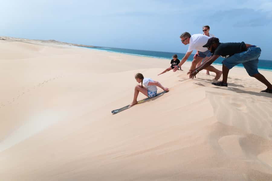Boa Vista: Shark, Turtles, Cave, Sandboarding & Tasting Tour - Sandboarding at Morro de Arreia
