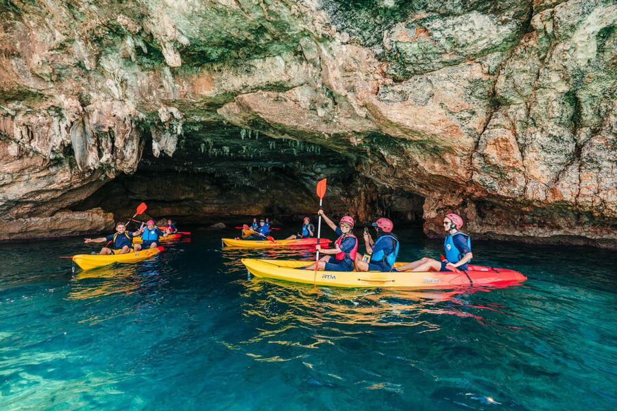 Cala Varques: Guided Sea Caves Kayak & Snorkeling Expedition - Cala Falcó and the route’s scenic middle