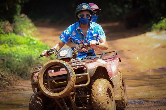 Cancun Best ATV Tour, Ziplines and Cenote Swim with Lunch - Zip lines above the trees