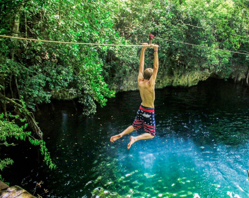 Cancun & Riviera Maya: ATV, Zipline, & Cenote Combo Tour - Three ziplines through the trees