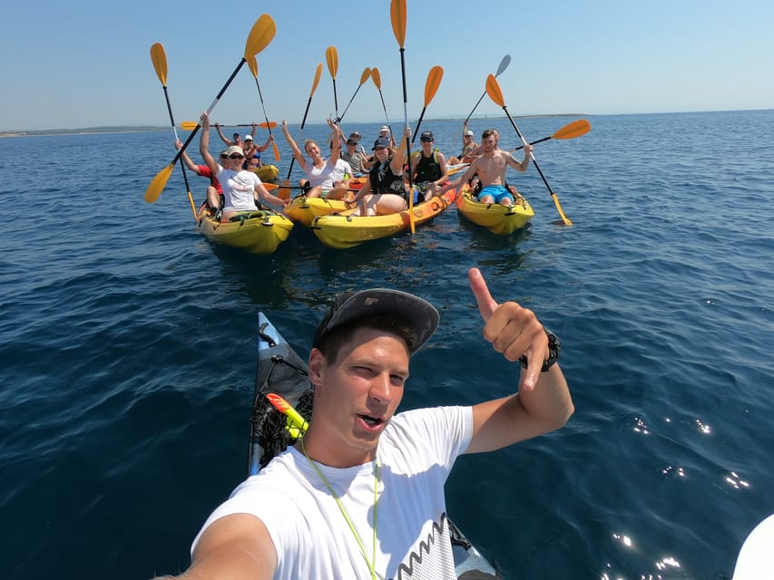 Cape Kamenjak: Kayak Tour with Cave Experience - Choosing your cliff jump