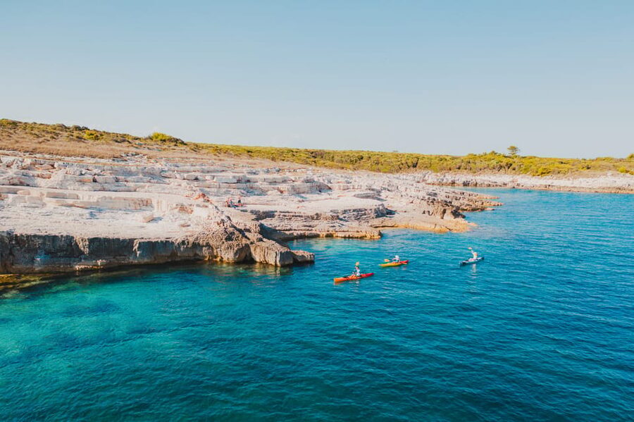 Cape Kamenjak: Kayak Tour with Cave Experience - Reaching the southern tip of Istria