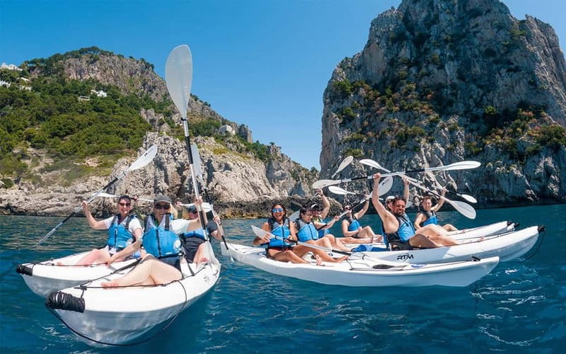 Capri: Caves and Beaches Kayaking Tour with GoPro Photos - Green Cave light and a quiet swim