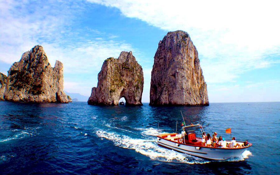 Capri: Island Boat Tour with Blue Grotto Stop - Marina Grande to Salto di Tiberio