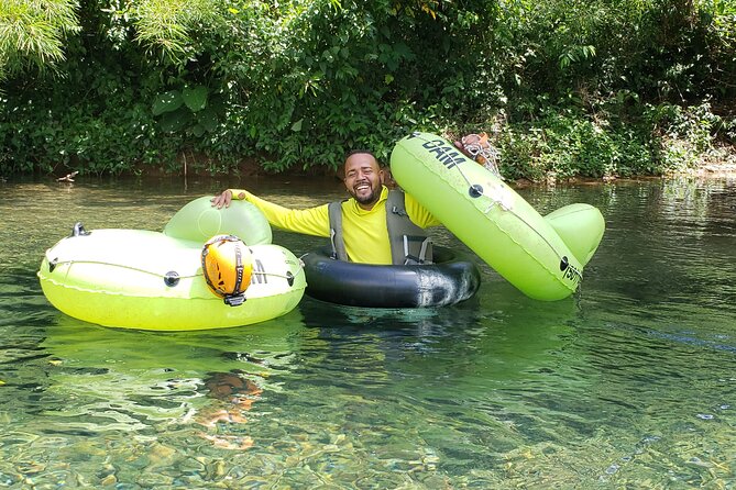 Cave Tubing & Zip Line with Lunch - Zip lining above the jungle