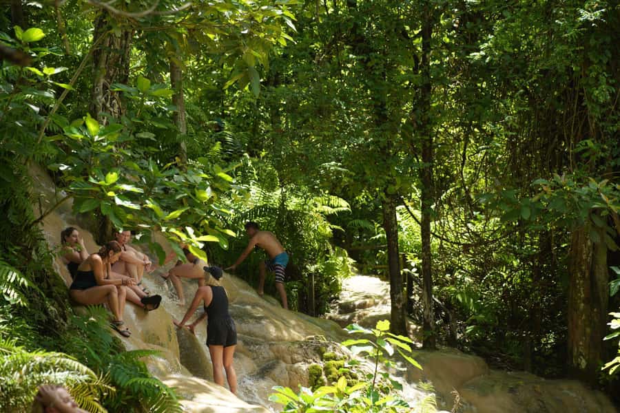 Chiang Mai: Bua Thong Sticky Waterfall & Huge Cave & Buffet - Climbing the four levels of Bua Tong Waterfall