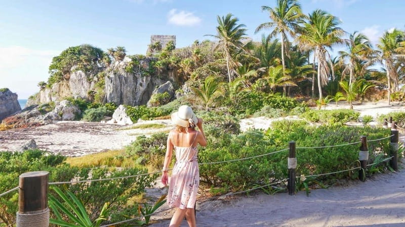 Coba, Tulum, Cenote & Lunch ECO Full Day from Rivera - Tulum’s clifftop ruins and Caribbean views