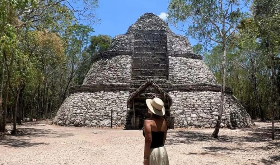 Coba, Tulum, Cenote & Lunch ECO Full Day from Tulum - Coba’s forest ruins and the base of its tallest pyramid