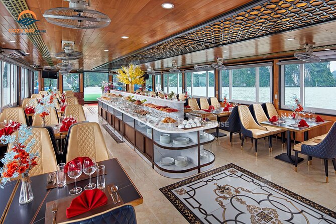 Cozy Bay Halong 5-Star Day Cruise, Buffet, Cave, Kayak, Swimming - Key points at a glance