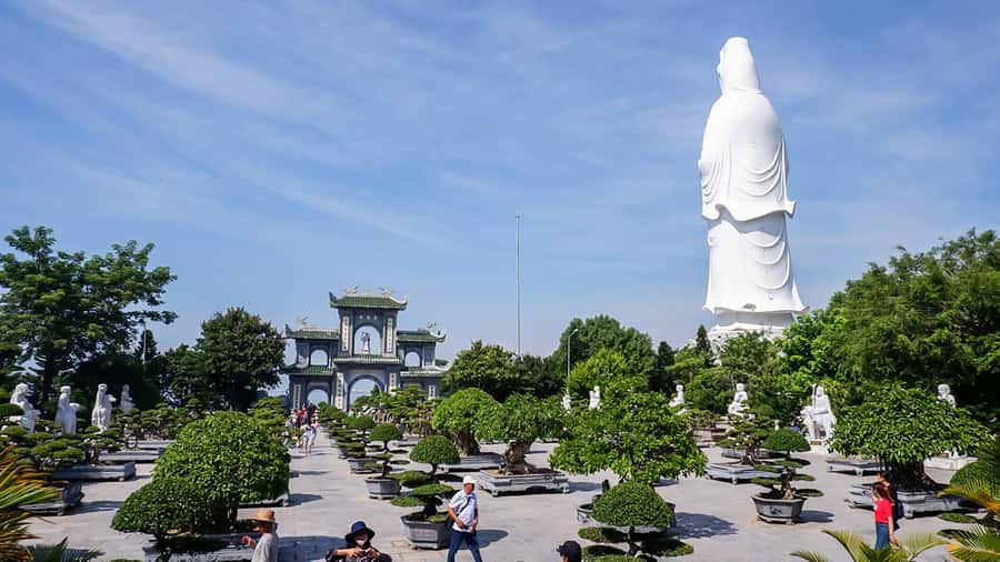 Da Nang: Lady Buddha, Marble Mountains, and Am Phu Cave Tour - Marble Mountain: stairs, shrines, and cave entrances