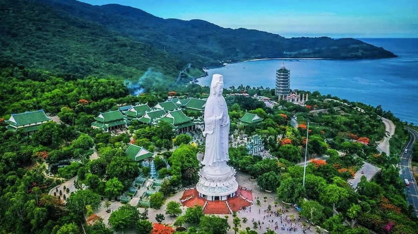 DaNang/HA: Lady Buddha, Marble Mountain & Am Phu Caves Tour - Marble Mountains: temples, stone steps, and natural chambers