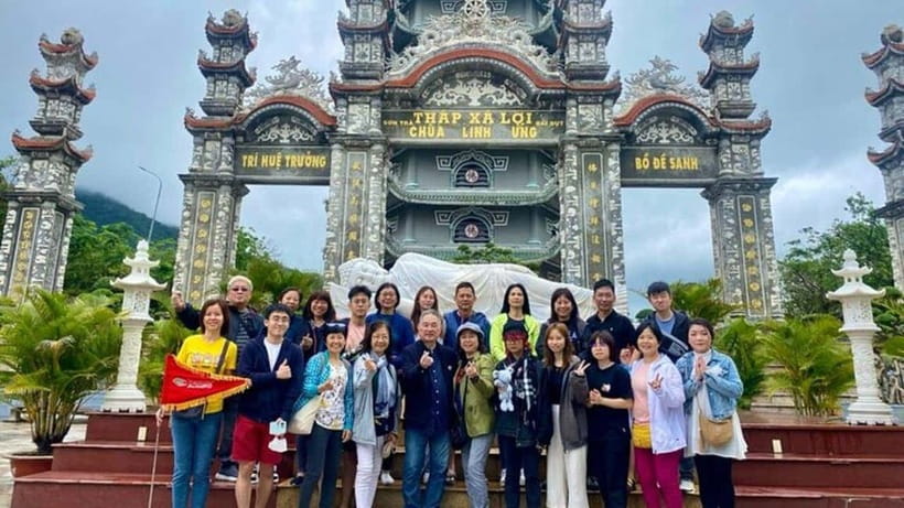 DaNang/HA: Lady Buddha, Marble Mountain & Am Phu Caves Tour - Linh Ung Pagoda and the Lady Buddha on Son Tra Peninsula