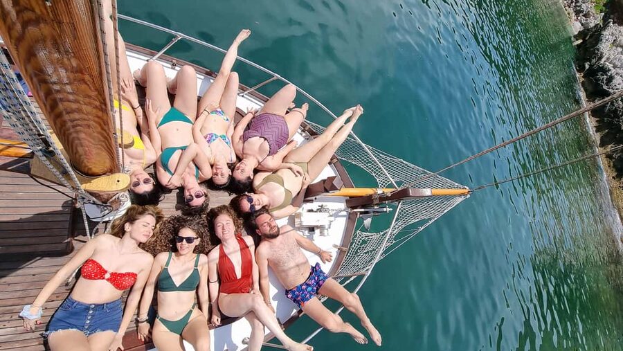East Palermo: boat tour among caves and breathtaking landscapes - Francesi Bay adds food, rest, and another swim